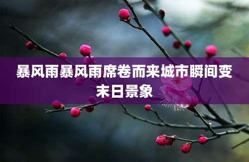 暴风雨暴风雨席卷而来城市瞬间变末日景象