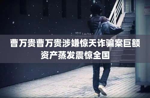曹万贵曹万贵涉嫌惊天诈骗案巨额资产蒸发震惊全国
