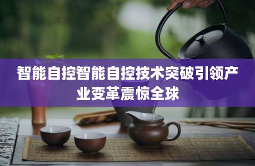 智能自控智能自控技术突破引领产业变革震惊全球