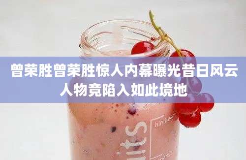 曾荣胜曾荣胜惊人内幕曝光昔日风云人物竟陷入如此境地