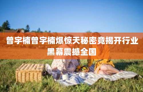 曾宇楠曾宇楠爆惊天秘密竟揭开行业黑幕震撼全国