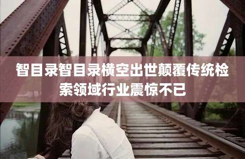 智目录智目录横空出世颠覆传统检索领域行业震惊不已