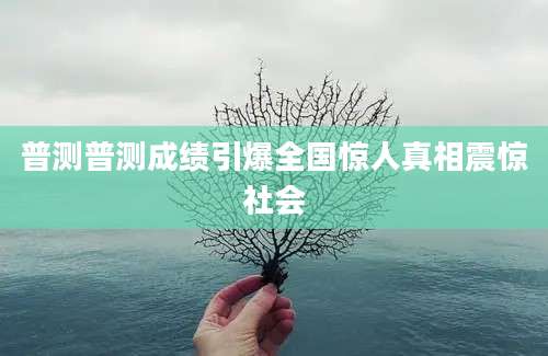 普测普测成绩引爆全国惊人真相震惊社会