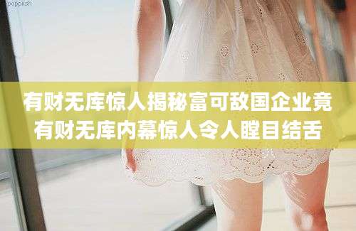 有财无库惊人揭秘富可敌国企业竟有财无库内幕惊人令人瞠目结舌