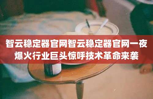 智云稳定器官网智云稳定器官网一夜爆火行业巨头惊呼技术革命来袭