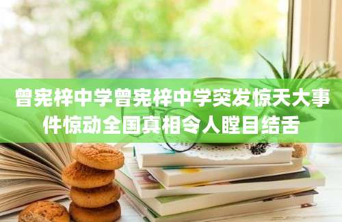 曾宪梓中学曾宪梓中学突发惊天大事件惊动全国真相令人瞠目结舌