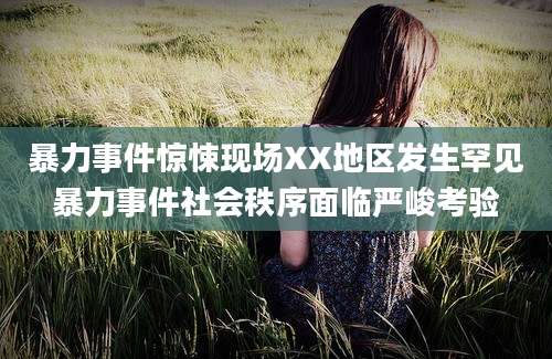 暴力事件惊悚现场XX地区发生罕见暴力事件社会秩序面临严峻考验