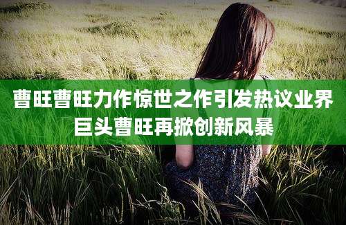 曹旺曹旺力作惊世之作引发热议业界巨头曹旺再掀创新风暴