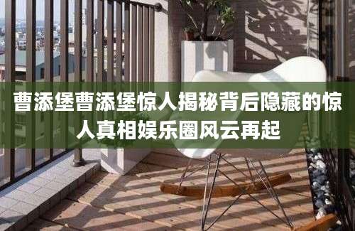 曹添堡曹添堡惊人揭秘背后隐藏的惊人真相娱乐圈风云再起