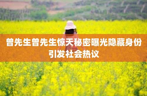 曾先生曾先生惊天秘密曝光隐藏身份引发社会热议