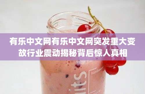 有乐中文网有乐中文网突发重大变故行业震动揭秘背后惊人真相