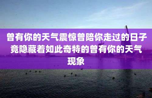 曾有你的天气震惊曾陪你走过的日子竟隐藏着如此奇特的曾有你的天气现象