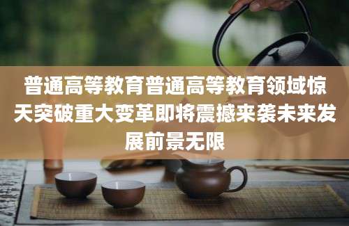 普通高等教育普通高等教育领域惊天突破重大变革即将震撼来袭未来发展前景无限
