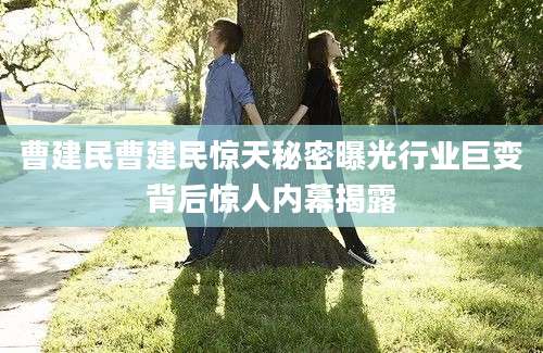 曹建民曹建民惊天秘密曝光行业巨变背后惊人内幕揭露