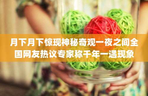月下月下惊现神秘奇观一夜之间全国网友热议专家称千年一遇现象