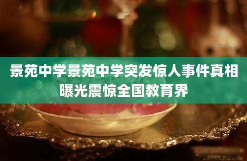 景苑中学景苑中学突发惊人事件真相曝光震惊全国教育界