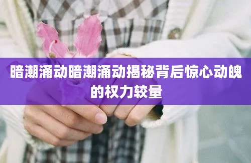 暗潮涌动暗潮涌动揭秘背后惊心动魄的权力较量