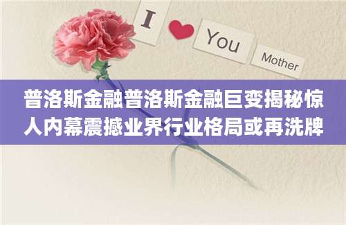 普洛斯金融普洛斯金融巨变揭秘惊人内幕震撼业界行业格局或再洗牌