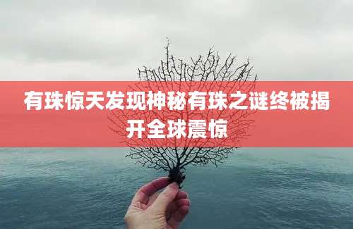 有珠惊天发现神秘有珠之谜终被揭开全球震惊