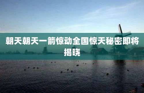 朝天朝天一箭惊动全国惊天秘密即将揭晓