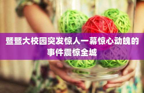 暨暨大校园突发惊人一幕惊心动魄的事件震惊全城