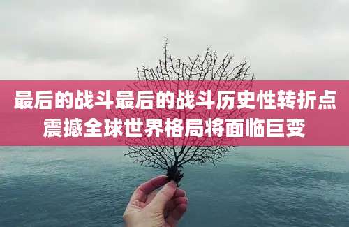 最后的战斗最后的战斗历史性转折点震撼全球世界格局将面临巨变