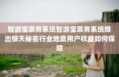 智游宝票务系统智游宝票务系统爆出惊天秘密行业地震用户权益如何保障