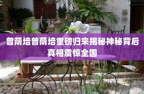 曾荫培曾荫培重磅归来揭秘神秘背后真相震惊全国