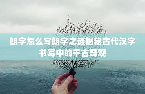 朗字怎么写朗字之谜揭秘古代汉字书写中的千古奇观
