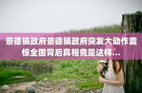 景德镇政府景德镇政府突发大动作震惊全国背后真相竟是这样...