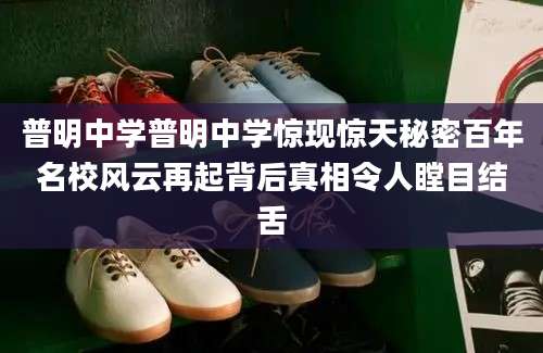 普明中学普明中学惊现惊天秘密百年名校风云再起背后真相令人瞠目结舌