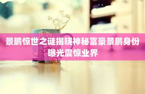 景鹏惊世之谜揭晓神秘富豪景鹏身份曝光震惊业界